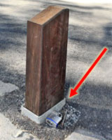 Heavy-duty timber bollards