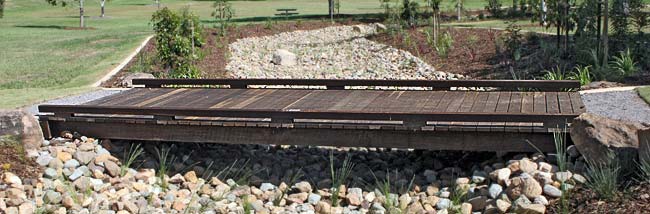 Swale Drain Timber Bridges from Outdoor Structures Australia