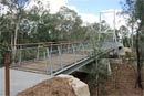 Cable stayed emergency vehicle bridge