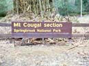 7. Park signage at Mt Cougal