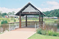 Shelter over lake, front view - Old Orchard