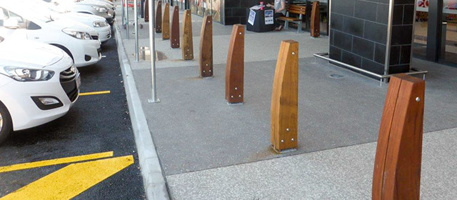 Outdoor Structures Australia’s Double Eclipse timber bollard