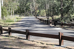 Two rail heavy-duty timber fencing