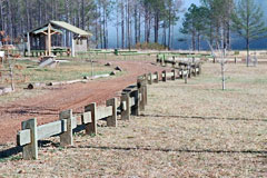 Free standing timber traffic control