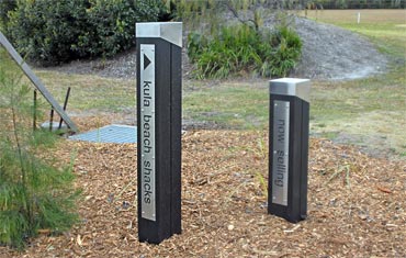 Pioneer™ Posts with signage from Outdoor Structures Australia