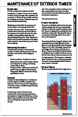 Maintenance Of Exterior Timber brochure thumbnail
